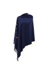 Kordear Poncho Châle Femme - Écharpe Hiver Chaud,Grande Châle Chaud Chic Cape Poncho Elégant Magnifique avec Bouton Couvertur