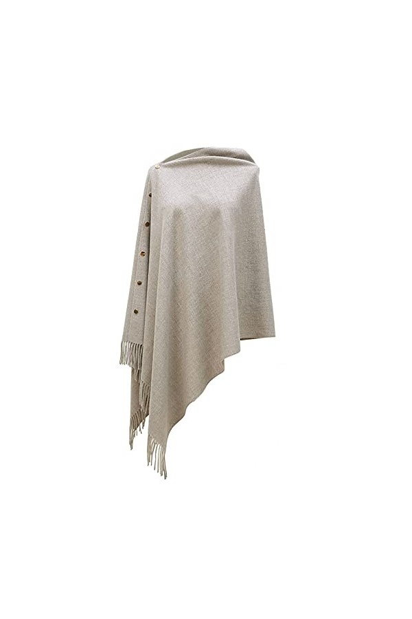 Kordear Poncho Châle Femme - Écharpe Hiver Chaud,Grande Châle Chaud Chic Cape Poncho Elégant Magnifique avec Bouton Couvertur