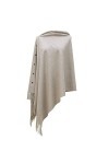 Kordear Poncho Châle Femme - Écharpe Hiver Chaud,Grande Châle Chaud Chic Cape Poncho Elégant Magnifique avec Bouton Couvertur