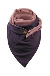 UMIPUBO Femmes Écharpe Triangle Hiver Châle Avec Bouton Chaud Enveloppe Douce Écharpes Foulard Imprimé Rétro Écharpe épaisse 