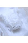 YO-HAPPY Tulle châle, Blanc élégant Fleur Multi Couche Tulle châle Mariage Wrap mariée en Mousseline de Soie Manteau Court fé