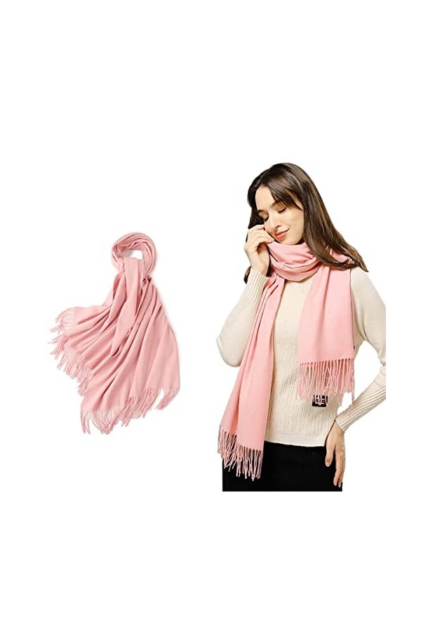 CINGHIA Écharpe Femme,Écharpe en Laine Hiver Pashmina Châle Pour Les Femmes Longues Écharpes Chauds Épaisses Peut Être Utilis
