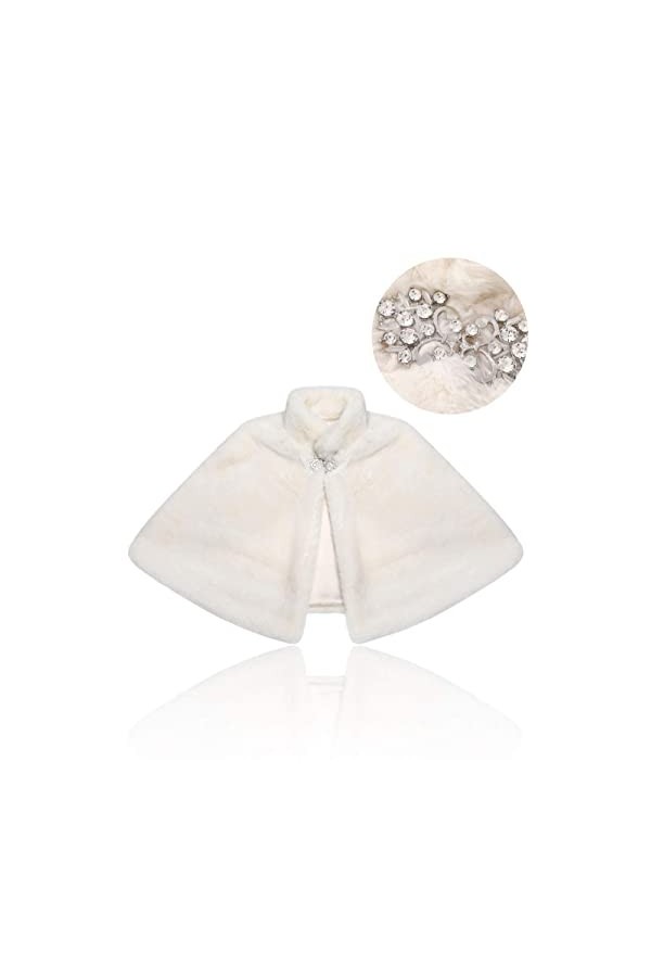 Jovono mariage secret et Châle en fausse fourrure sans manches pour femmes et les filles