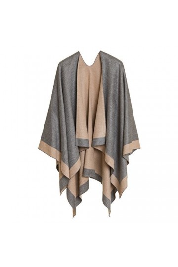 MELIFLUOS DESIGNED IN SPAIN Châle Wrap Poncho Ruana Cape Cardigan Chandail Ouvert devant pour lAutomne Hiver PC01-4L 