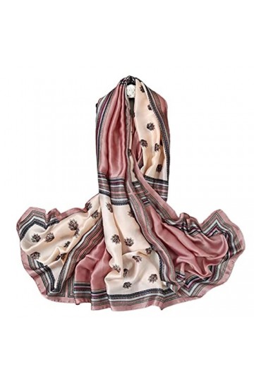 FAIRYGATE Echarpe Femme Hiver Femme Foulard En Soie Mélangée Écharpe De Soie Mode Élégant Léger Doux Wraps Étole Châle De Pla