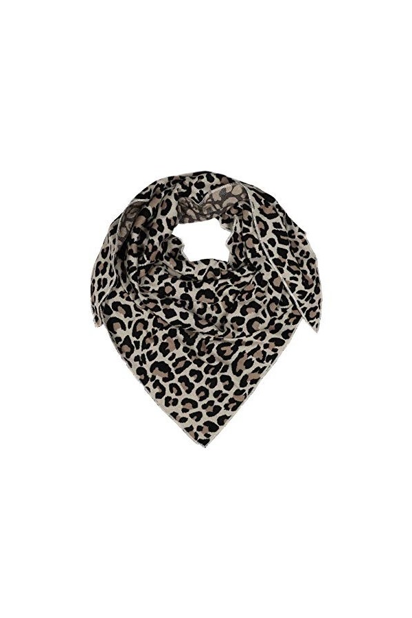 Zwillingsherz Écharpe triangulaire en coton – Écharpe de qualité supérieure avec design léo pour femme, garçon, fille, uni, t