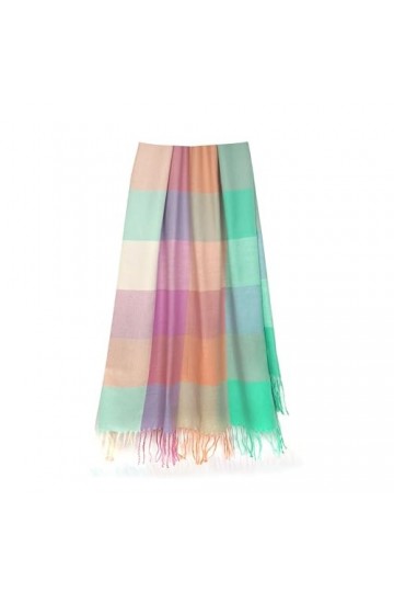 GLORIS Écharpe chaude en cachemire pour femmes Automne/Hiver Carreaux Châle/XL Étole Châle Chaud Pashmina Étole 180 x 70 cm, 