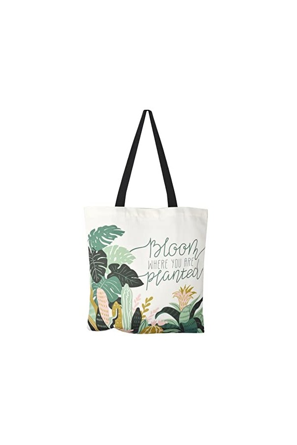 Sac en toile Femmes Hommes Tote Bag Grand sac à main Shopper avec poche intérieure zippée Mode Sac à bandoulière imprimé pour