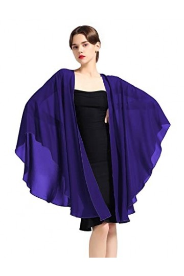 BEAUTELICATE Femme Étole Châle Elégant Foulard Boléro Cape en Mousseline de Soie Pour Robe de Soirée Mariage Mariée Cérémonie