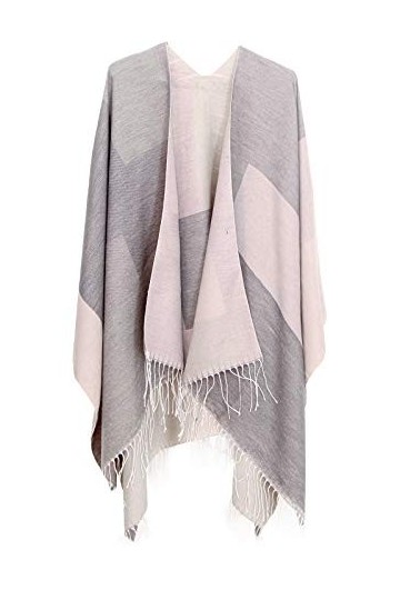 DiaryLook Cape Poncho imprimée pour Dames Cardigans surdimensionnés réversibles pour Femmes