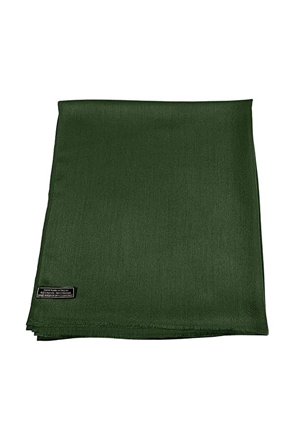 CJ Apparel Frange vert émeraude couleur unie design châle écharpe écharpe écharpe couvre-tête couverture visage pashmina neuf