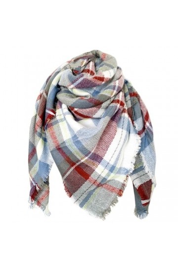 FIFTHAVE Écharpe Chale Femme Cachemire Châle Grand Plaid Tissu Glands Foulard Oversize Ponchos Carreaux Shawl Automne Hiver e