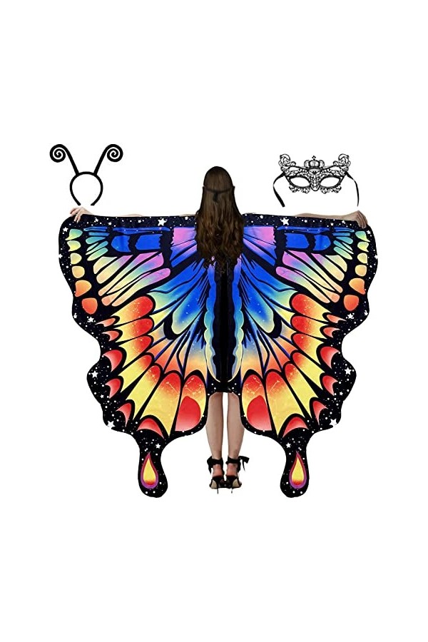 Châle ailes de papillon pour femmes et filles A 