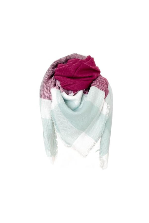 FIFTHAVE Écharpe Chale Femme Cachemire Châle Grand Plaid Tissu Glands Foulard Oversize Ponchos Carreaux Shawl Automne Hiver e