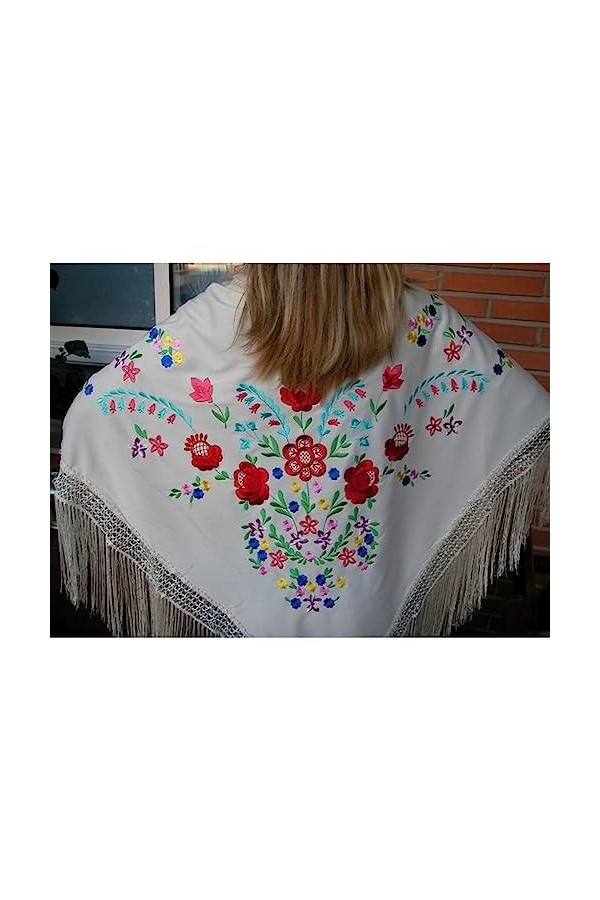 BigBuy Fashion Châle, Blanc, Estándar