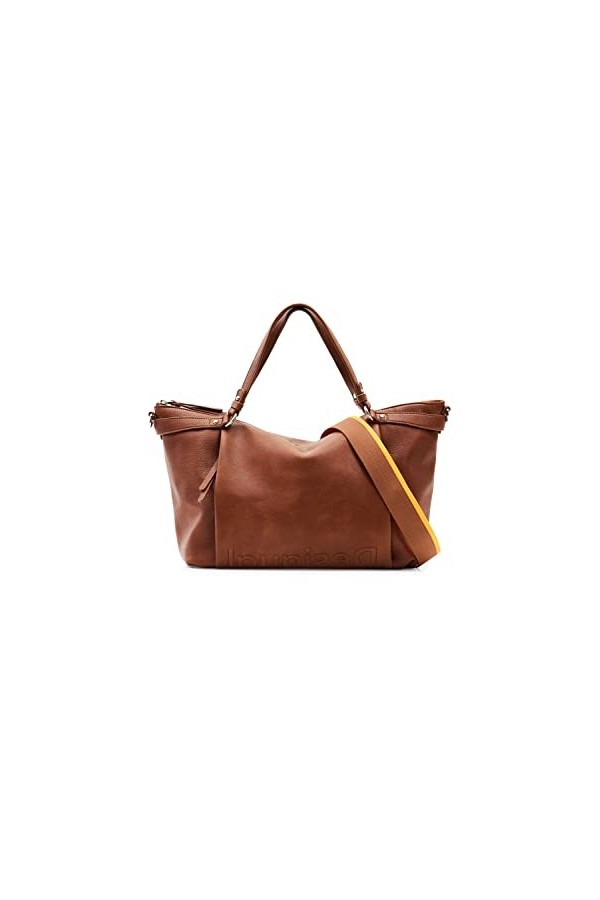 Desigual Con, Bag_Half Logo 23_LIBIA 2. 6000 Brown Femme, Marron, Taille Unique