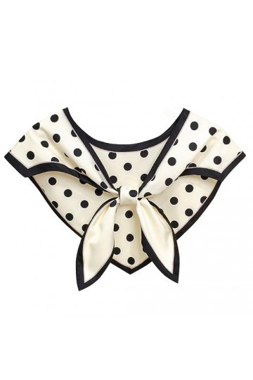 SamHeng Décoratif Châle Faux Col pour Femme, Mode Noué Écharpe Triangulaire Cape dépaule, Amovible Chemise Faux Col Châle S