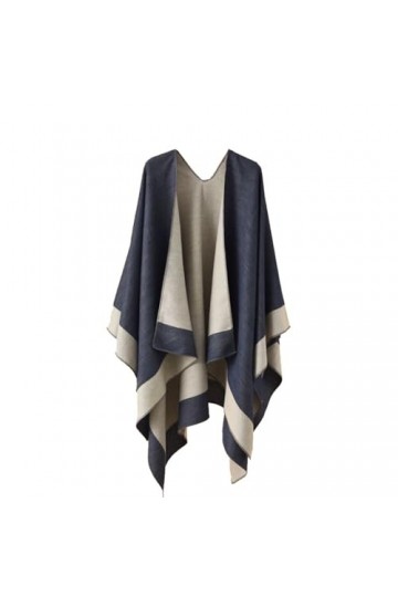 Hileyu Poncho Châle Femme,Ouvert sur le devant Poncho Cape écharpeChâle dhiver Poncho Cape Manteau écharpe en Polaire Couver