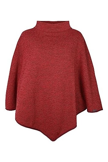 ELKLINE Poncho Cozy Cape 8023065 pour femme, rouge, taille unique