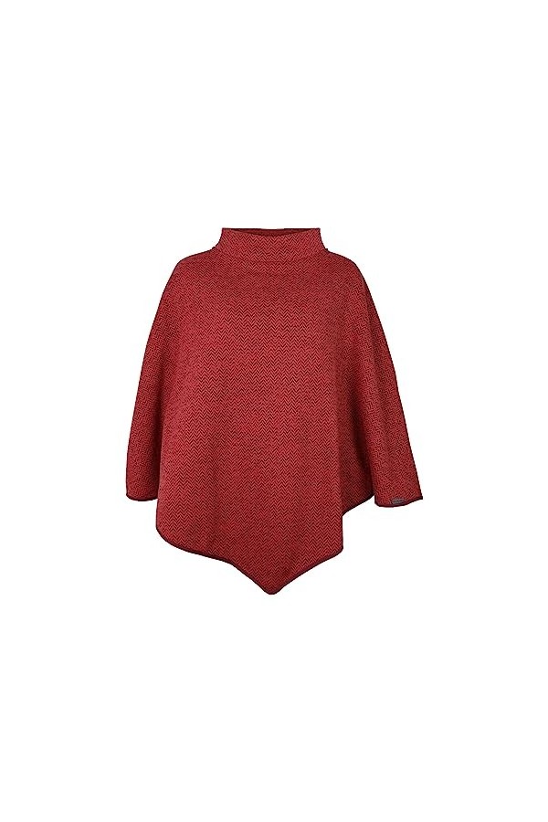 ELKLINE Poncho Cozy Cape 8023065 pour femme, rouge, taille unique