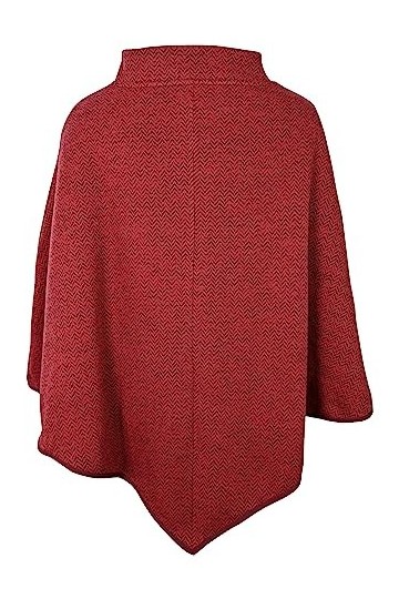 ELKLINE Poncho Cozy Cape 8023065 pour femme, rouge, taille unique