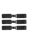 CHIPKART Lot de 3 clips de fermeture en cuir pour poncho, cape, cardigan, châle - Noir, Noir , S