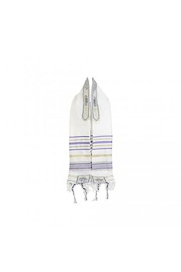 185 x 54 cm Châle de prière Tallit Nom du Seigneur épelé sur 4 coins Le Messie Tallit Châle Messianique, violet clair, 72.8 *