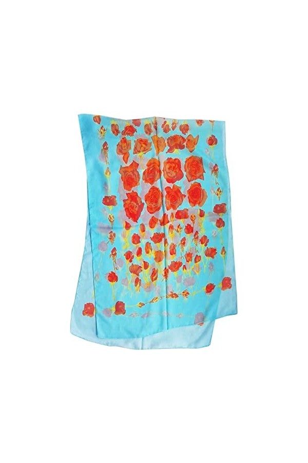 HerHisItsChic Écharpe en mousseline de soie légère pour femme 160 x 50 cm, Style 01, XL