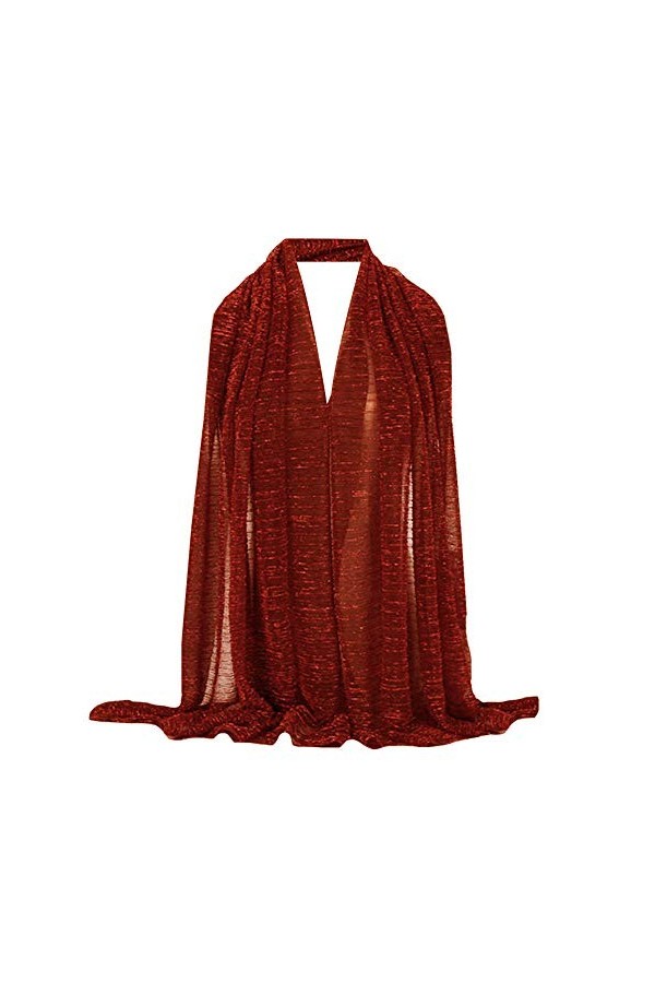 MEGAUK Foulard dété en mousseline de soie pour femme - Pour robe de soirée, mariage, protection solaire, 02842 Gris, 68*165c