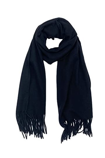 Eastern Wind Écharpe dhiver en laine pour femme - 200 cm x 70 cm, Noir , 70 x 200 cm