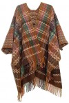 PADOLA Femme Poncho Châle Écharpe Cape Épaissie Rétro Imprimé Châle Cape Ouverture Cachemire dimitation Douce Manteau Tassel