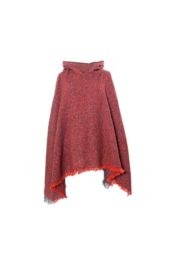PADOLA Femme Sweats à capuche Tricot Poncho À Capuche Cape Crochet Frangé Tassel Châle Wrap Pull avec Finition et Franges Man