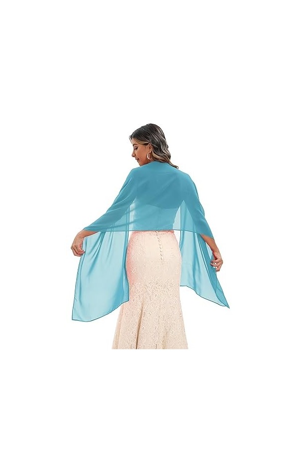 Domayking Chale Femme Mariage Écharpe Châle Étole Mariage Wrap Foulard Léger pour Soirée Cérémonies Fêtes Mariage Demoiselles
