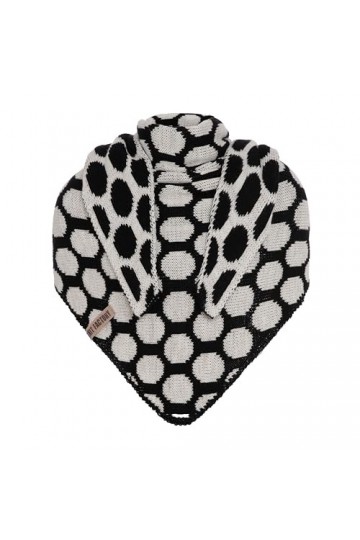 Knit Factory - Liva Châle - Noir/Beige - 180x75 cm