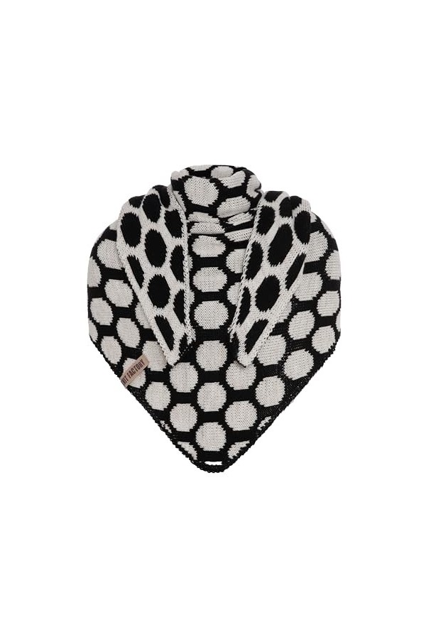 Knit Factory - Liva Châle - Noir/Beige - 180x75 cm