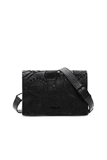 Desigual Bag, Sac Alpha Dortmund Flap 2000 Noir Femme, Taille Unique