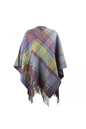 Heritage Traditions Cape écossaise en pure laine 120 x 130 cm - Violet - Taille unique