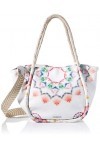 Desigual PU Shoulder Bag, Handbag Femme, Blanc, Taille Unique