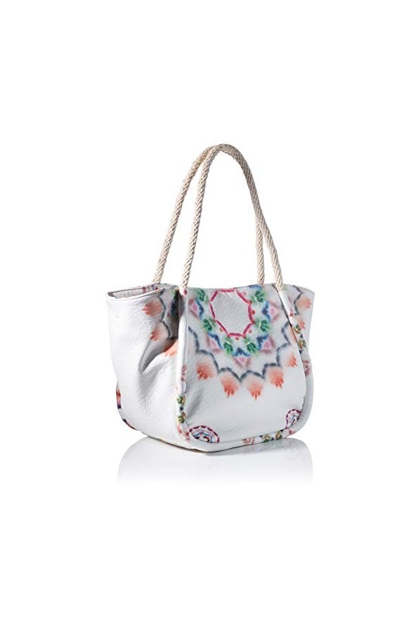 Desigual PU Shoulder Bag, Handbag Femme, Blanc, Taille Unique