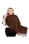 CJ Apparel Marron Chocolat Épaisse Solide Couleur Unie Conception Népalaise Châle Secondes écharpe étole Wrap Nouvelle