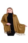 CJ Apparel Beige Fonce Solides Couleur Châle Secondes écharpe étole Wrap Châles Pashminas Nouvelle 80+ Couleurs
