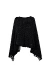 Poncho pour femme avec sous-col coupe en forme triangulaire Pull en maille Cape avec housse de coussin de la marque MyBeautyw