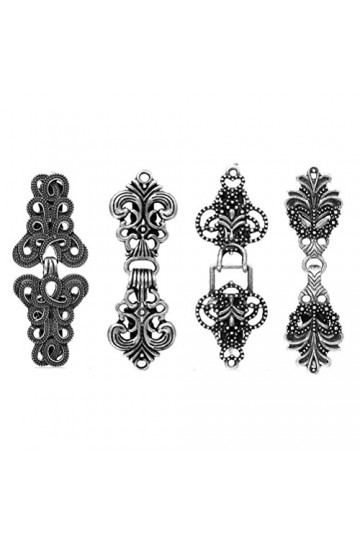 HUSHUI Pull Vintage Clips Châle, 2/4Pcs Pull Vintage Swirl Clip Rétro Châle Col Fermoir Cape Cape Cardigan Clips Chemise Habi