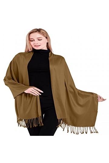 CJ Apparel Beige Mode Solides Couleur Châle Secondes écharpe étole Wrap Châles Pashminas Nouvelle