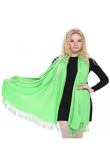 CJ Apparel Vert Clair Solides Couleur Châle Secondes écharpe étole Wrap Châles Pashminas Nouvelle