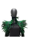 Collier de Plumes, Gothique Plume Haussement dÉpaules Col Châle Costume dHalloween Plume Épaulette Haussement dépaules Cape C