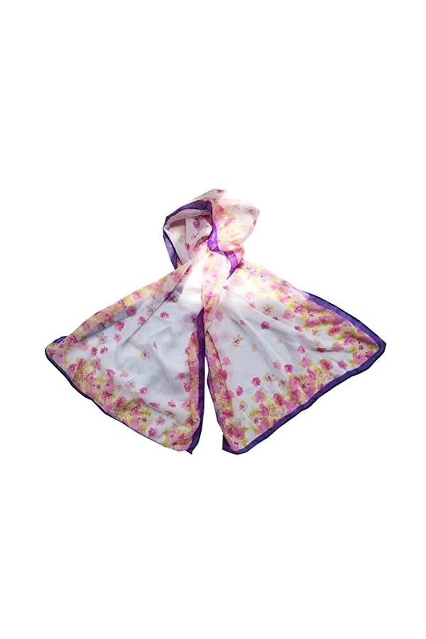 HerHisItsChic Écharpe en mousseline de soie légère pour femme 160 x 50 cm, Style 22, XL