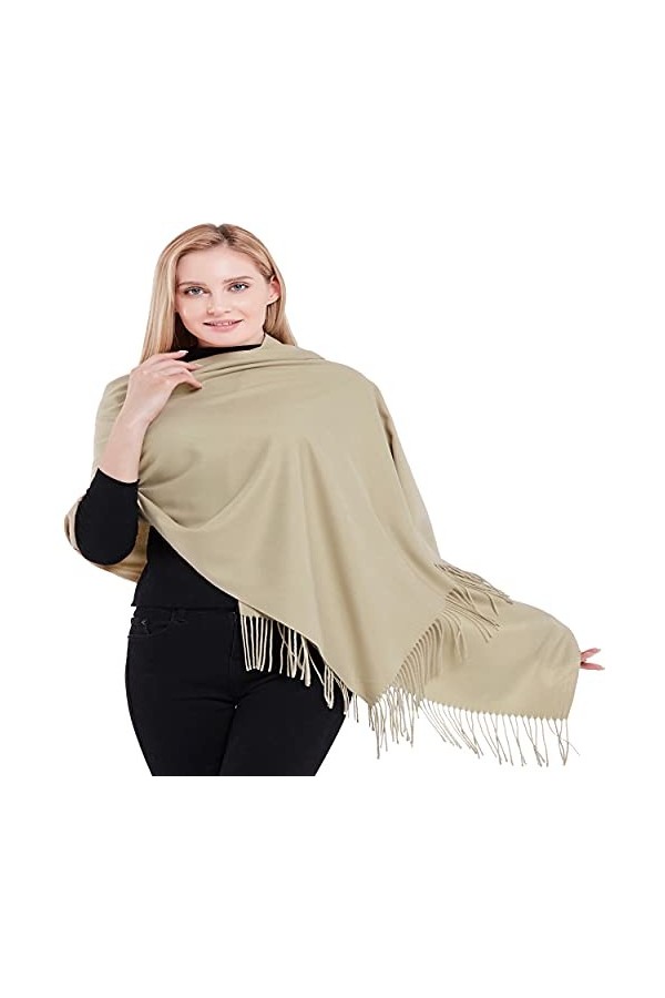 CJ Apparel Nude Épaisse Solide Couleur Unie Conception Népalaise Châle écharpe étole Wrap Châles Pashminas Nouvelle
