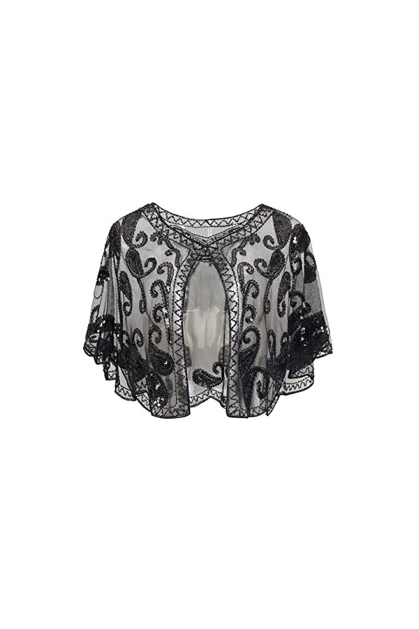 BABEYOND Châle Vintage des Années 1920s pour Femme Cape de Flapper pour Mariage Accessoires Charleston 20s Boléro Style Gatsb