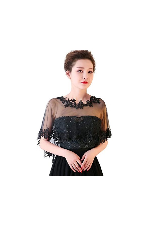 Châle de mariage, cape de mariée, couverture dépaule, écharpe en dentelle, cape pour femme, couverture dépaule, cape en den